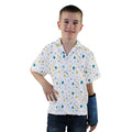 Dinosaur Footprint Tracks White Youth Hawaiian Shirt - YXS - -