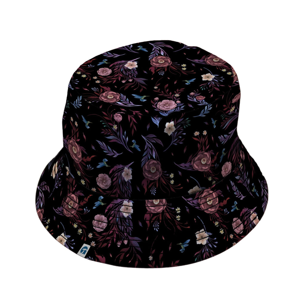 Episodic Camellia Bloom Bucket Hat - M - Black Stitching - -
