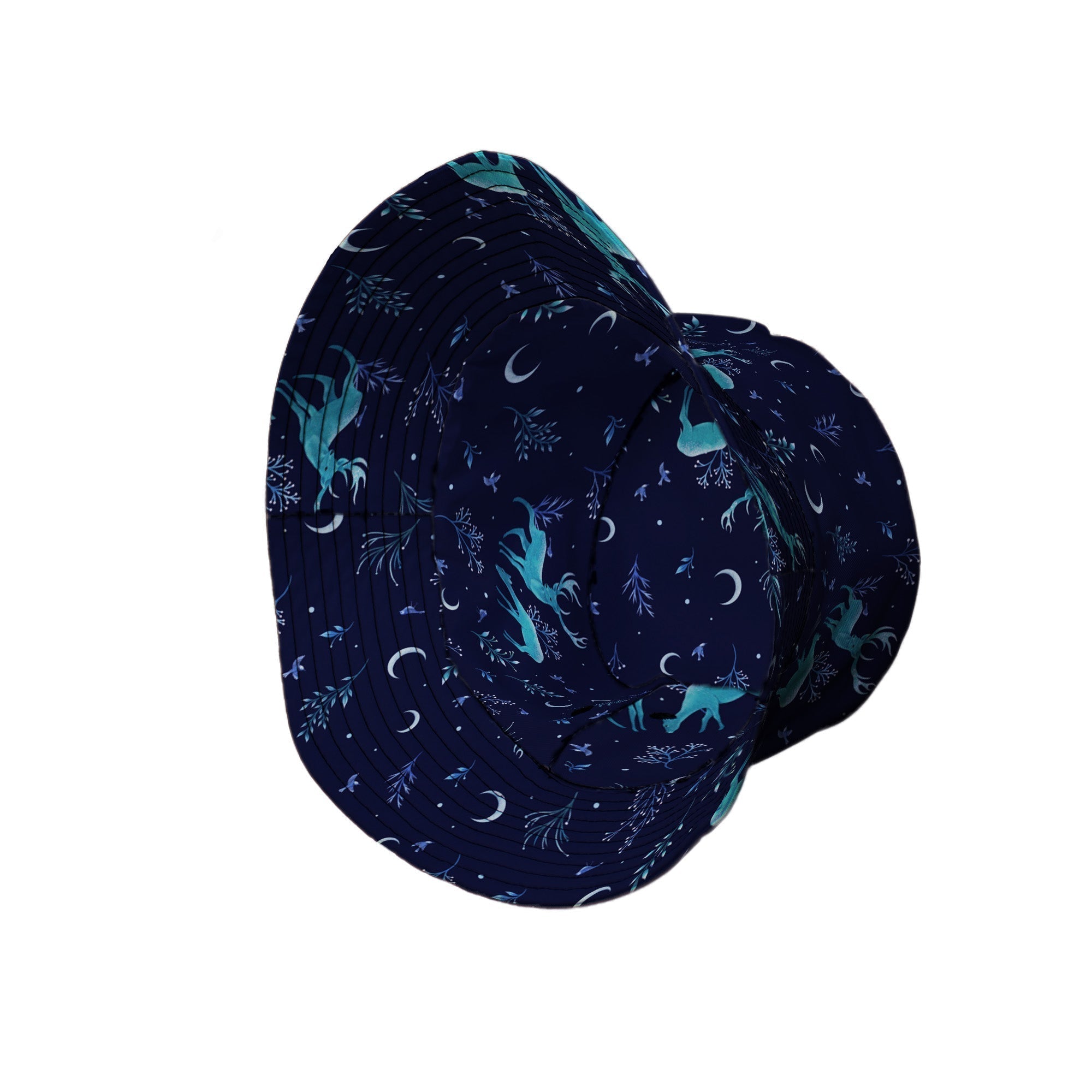 Episodic Deers in the Moonlight Bucket Hat - M - Grey Stitching - -