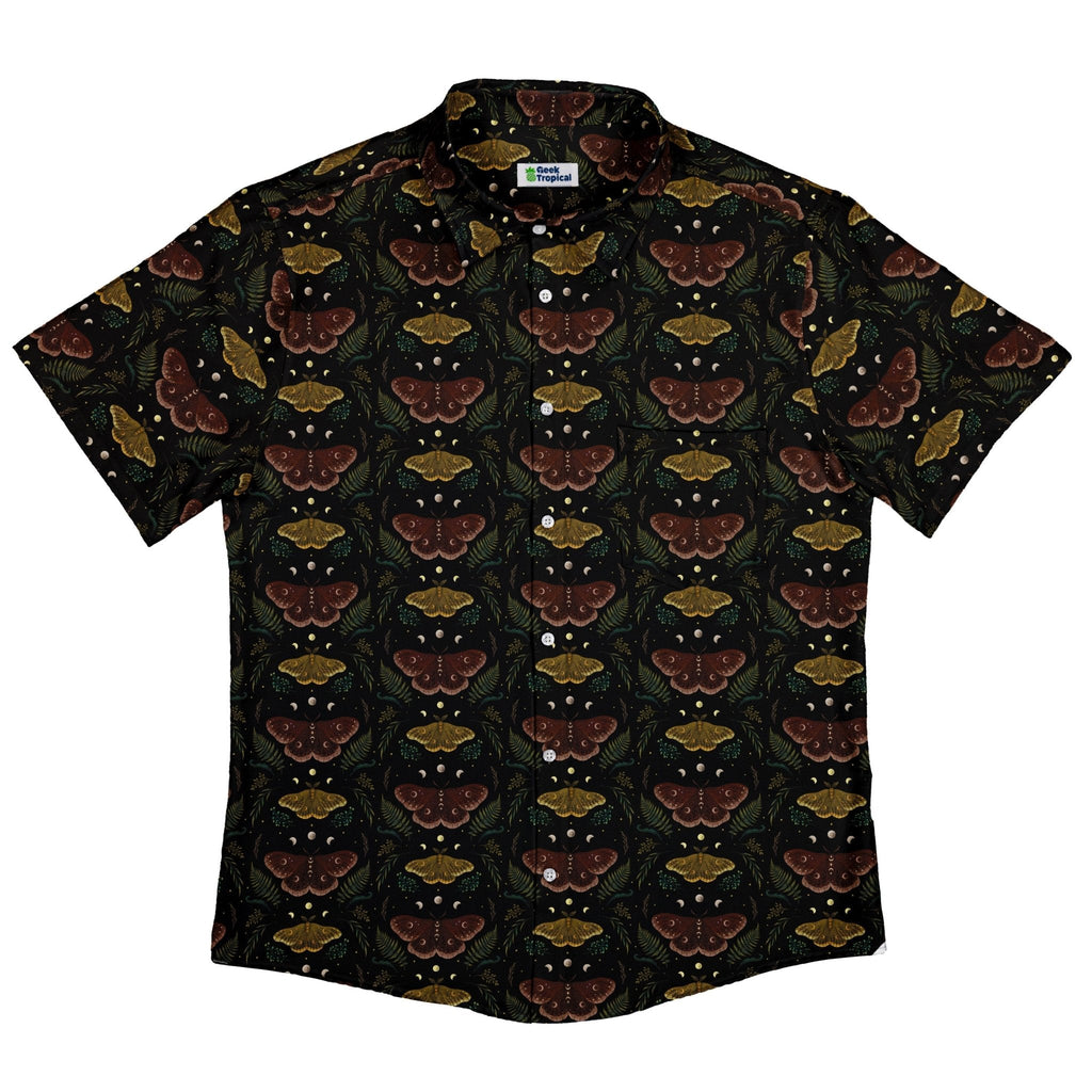 Episodic Moth Fall Button Up Shirt - XS - Button Down Shirt - No Pocket -