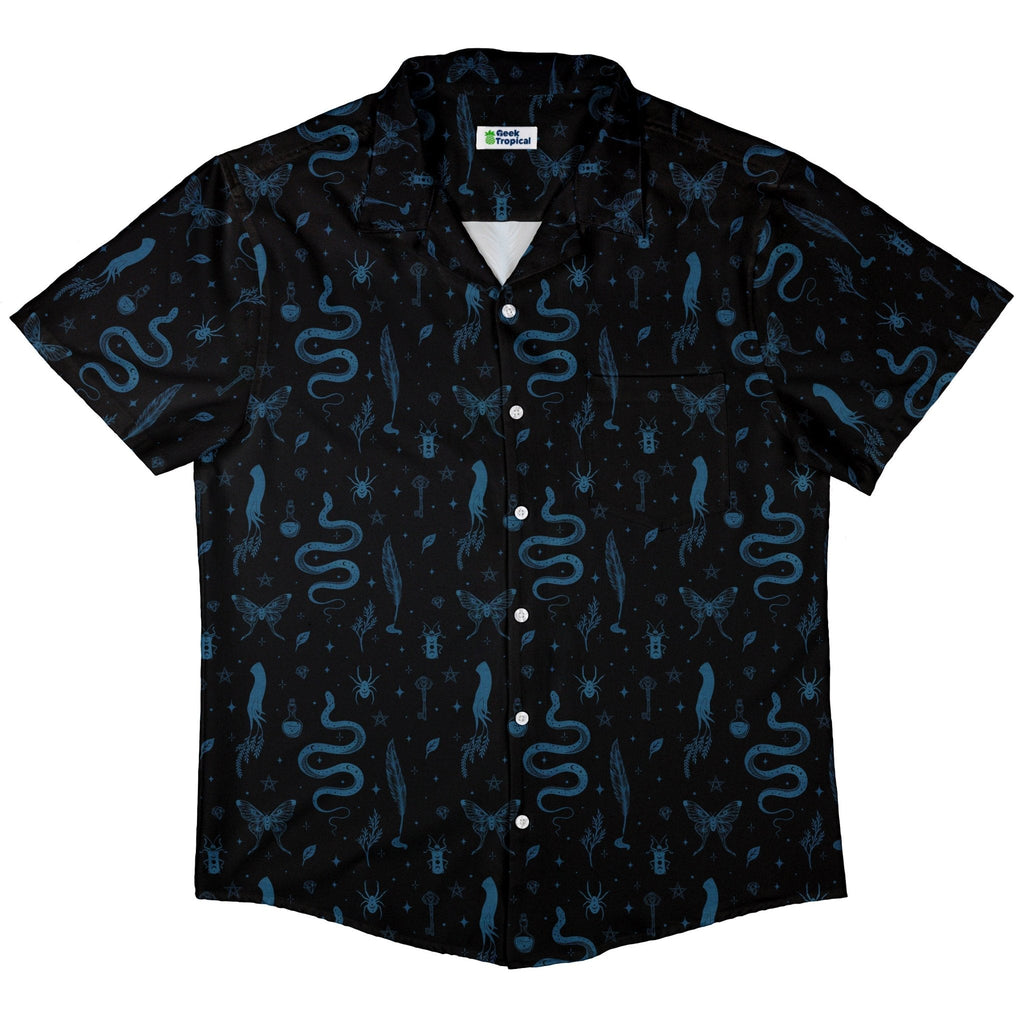 Episodic Mystical Collection Black Button Up Shirt - XS - Hawaiian Shirt - No Pocket -