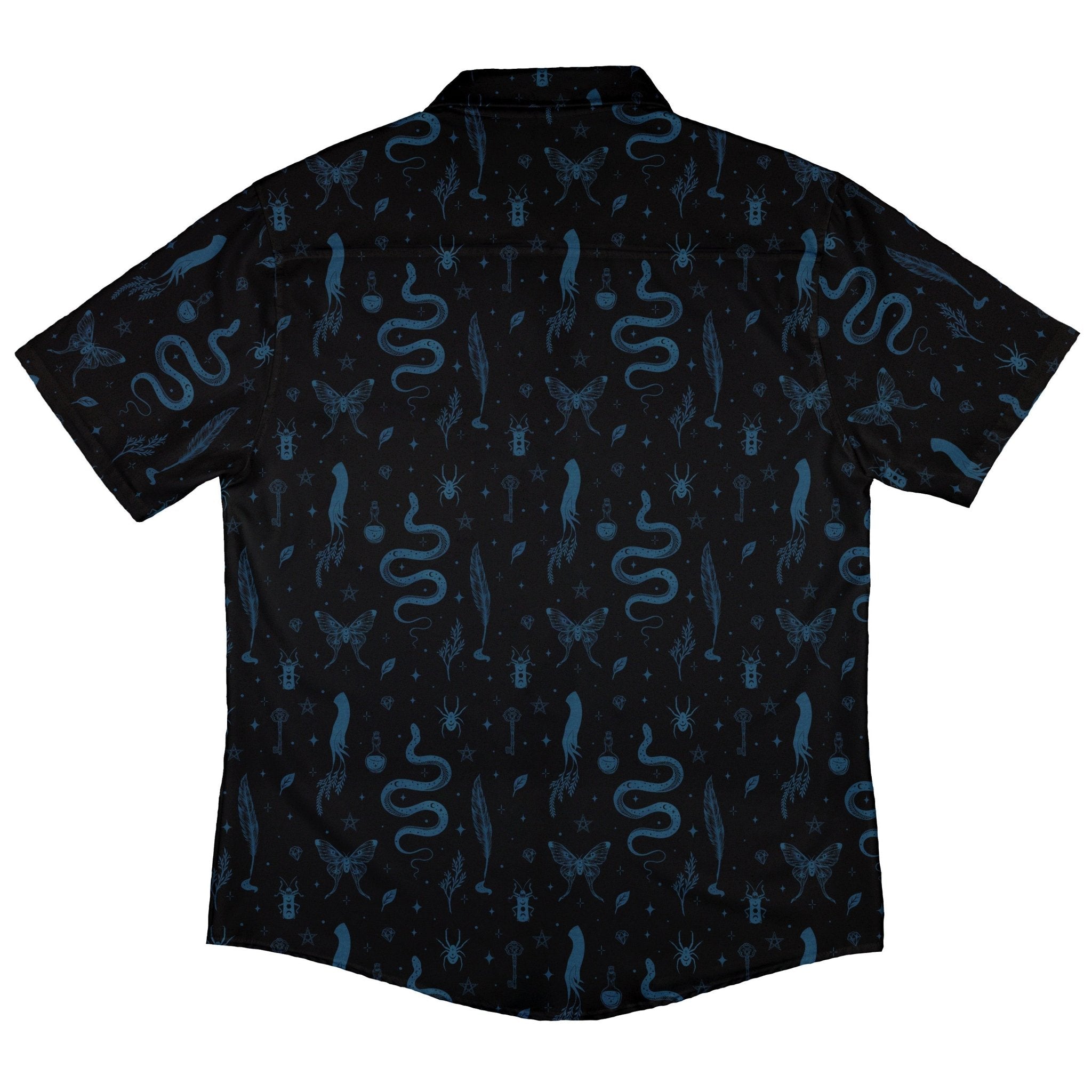 Episodic Mystical Collection Black Button Up Shirt - XS - Hawaiian Shirt - No Pocket -