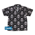 Episodic Skull Black White Youth Hawaiian Shirt - YXS - -