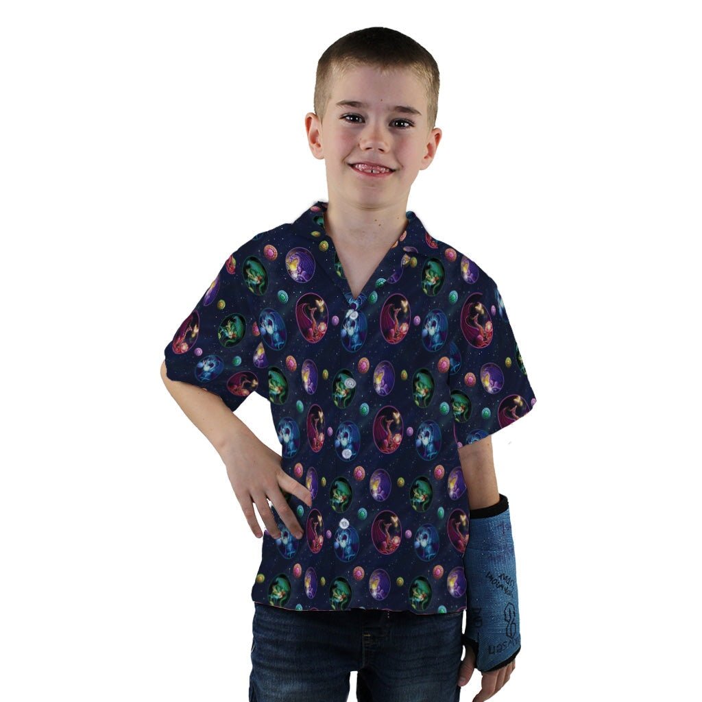 Glimpses in Dragon Time Youth Hawaiian Shirt - YXS - -