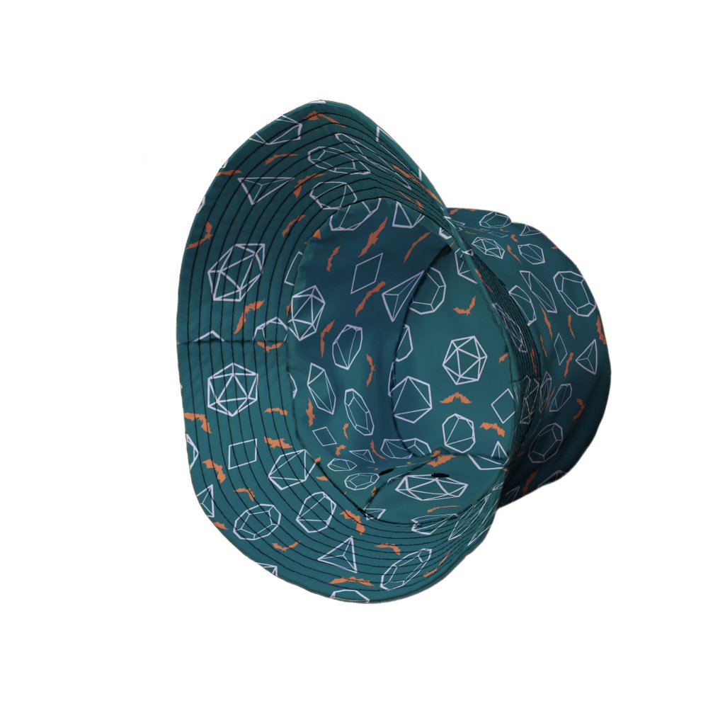 Halloween DND Dice Bucket Hat - M - Grey Stitching - -