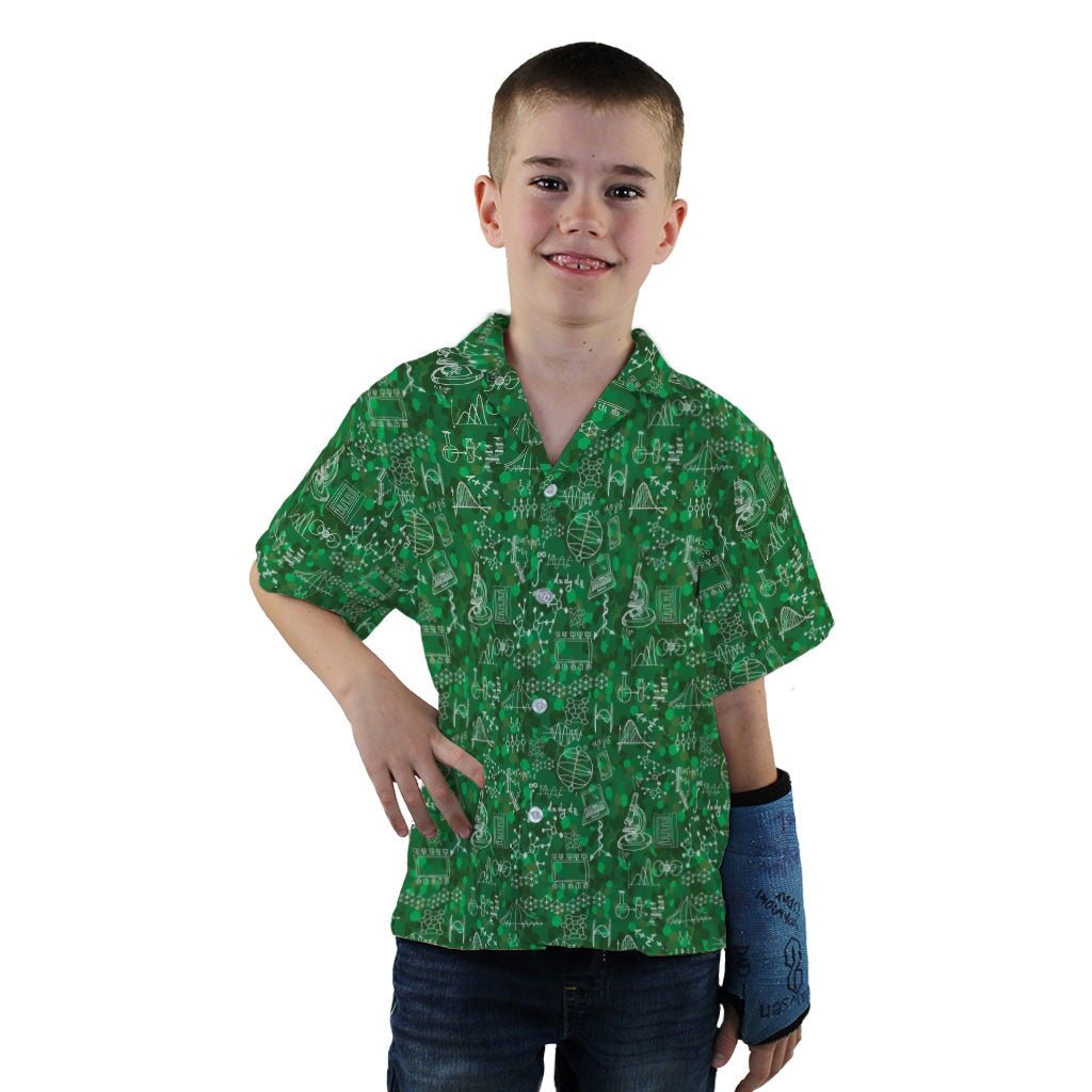 Mad Science Lab Green Youth Hawaiian Shirt - YXS - -