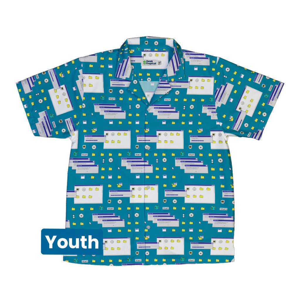 Pattern98 Youth Hawaiian Shirt - YXS - -