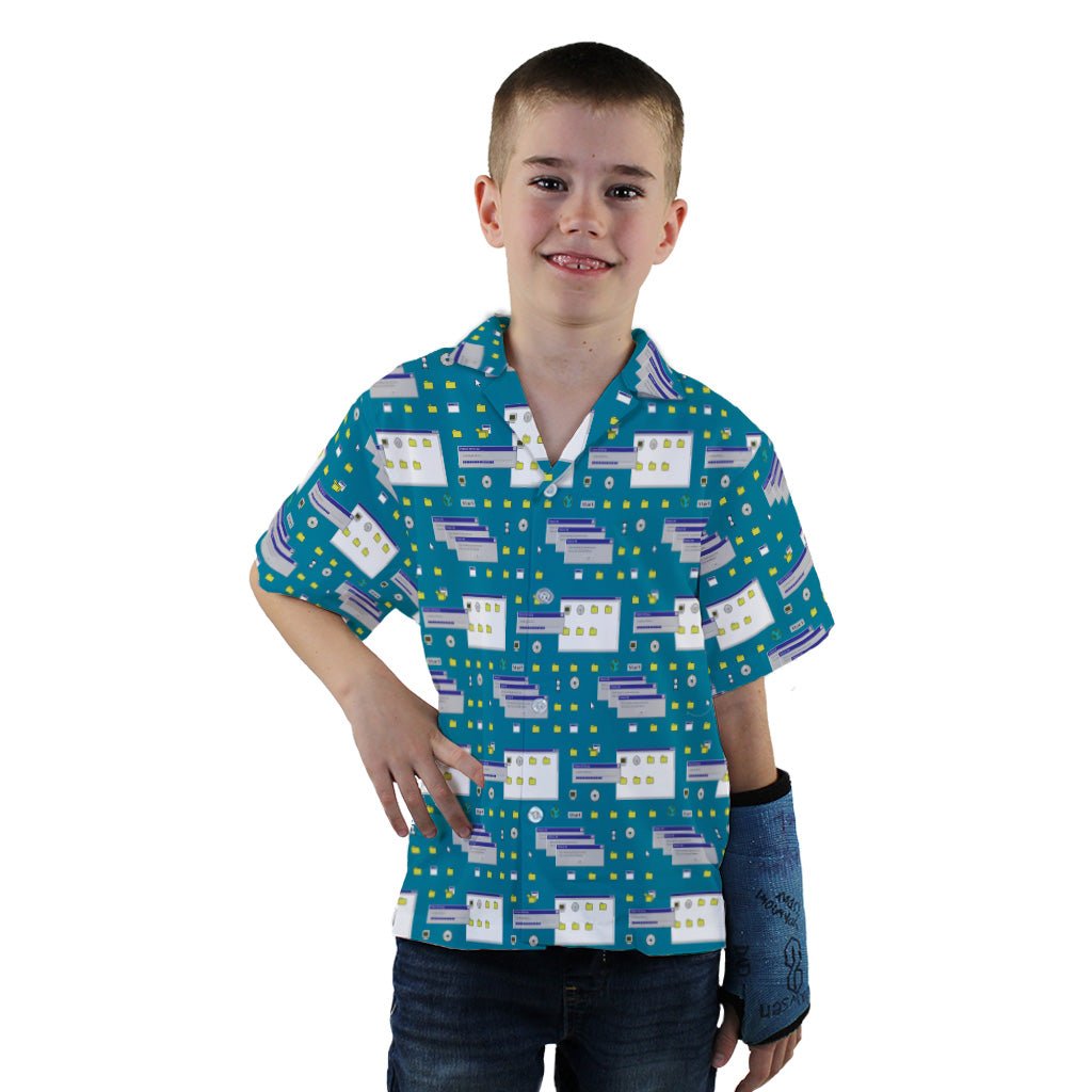 Pattern98 Youth Hawaiian Shirt - YXS - -