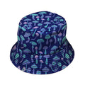 Psychedelic Mushrooms Bucket Hat - M - Black Stitching - -