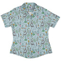 science bioengineer Germanation Sky Blue Curvy Button Up Shirt Geek Nerd lifestyle photo science print women