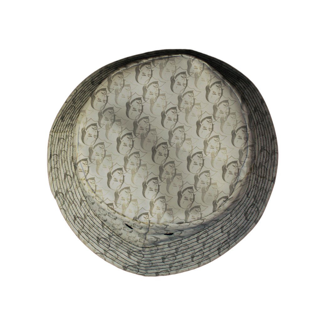 Shakespeare Tan Monochrome Bucket Hat - M - Black Stitching - -