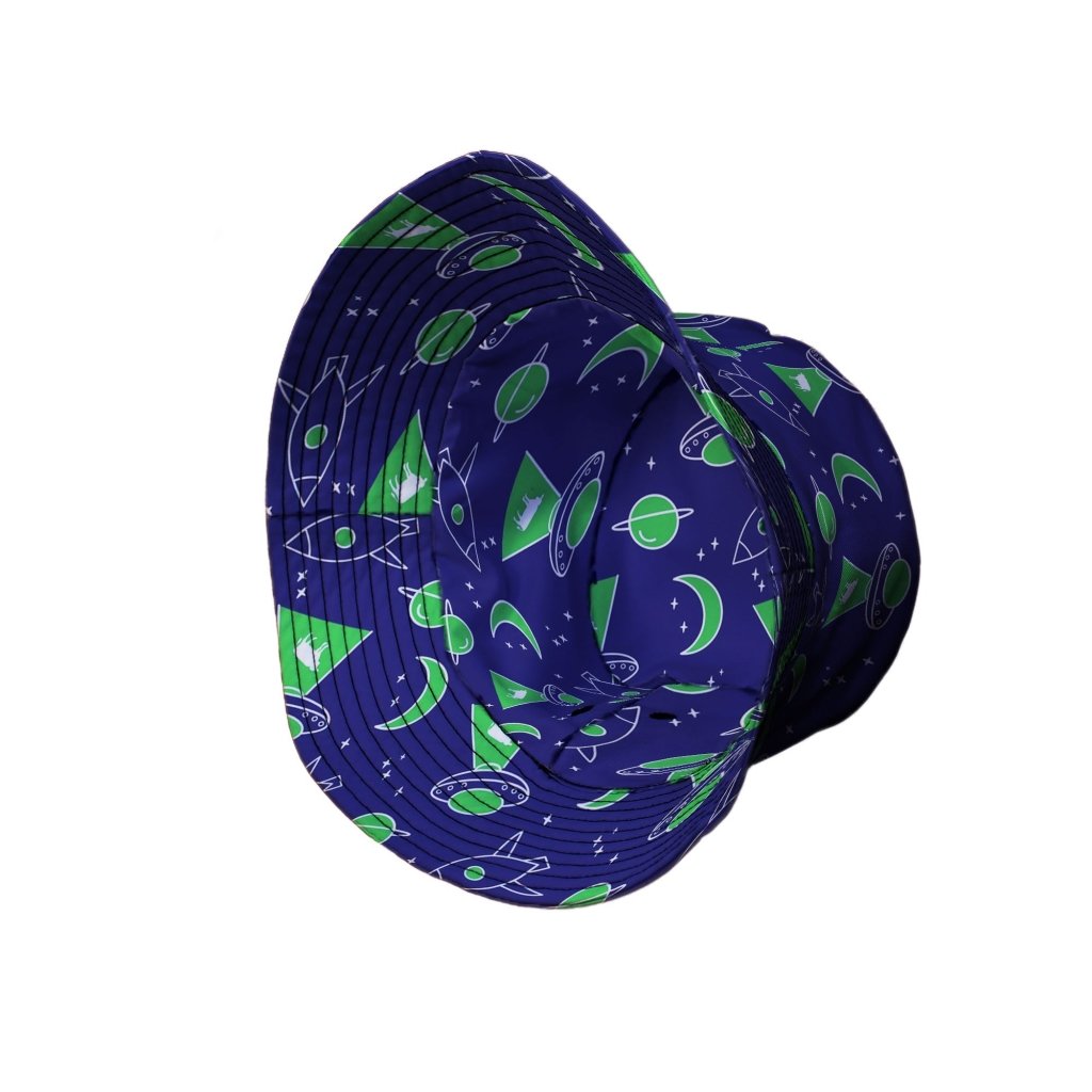 UFO Cow Abduction Bucket Hat - M - Black Stitching - -