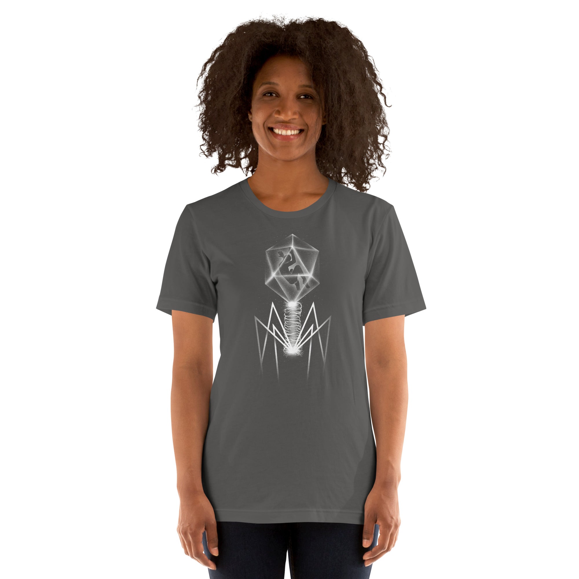 Bacteriophage T-shirt Geek Nerd Advertise to Meta Design by Tobe Fonseca FLOW DESC WRITING