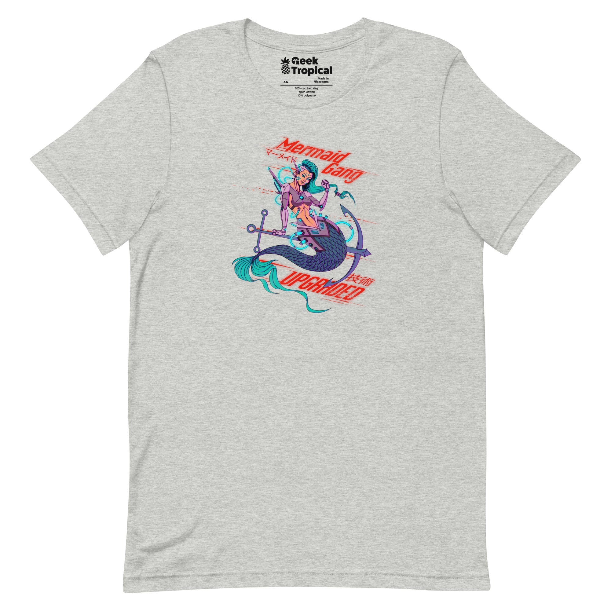 Cyberpunk Mermaid T-Shirt Geek Nerd Advertise to Meta computer print Design by Tobe Fonseca