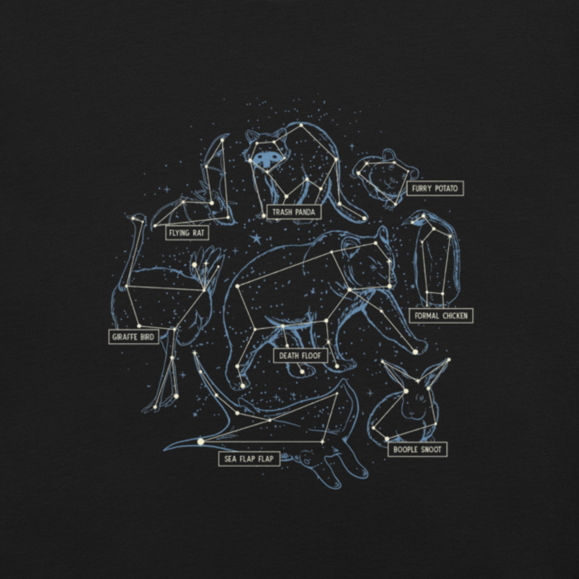 Silly Animals Constellations T-Shirt Geek Nerd Animal Patterns Design by Tobe Fonseca FLOW DESC WRITING