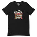 Believe in Your Shelf Cat T-Shirt Geek Nerd Animal Patterns Book Prints Design by Tobe Fonseca