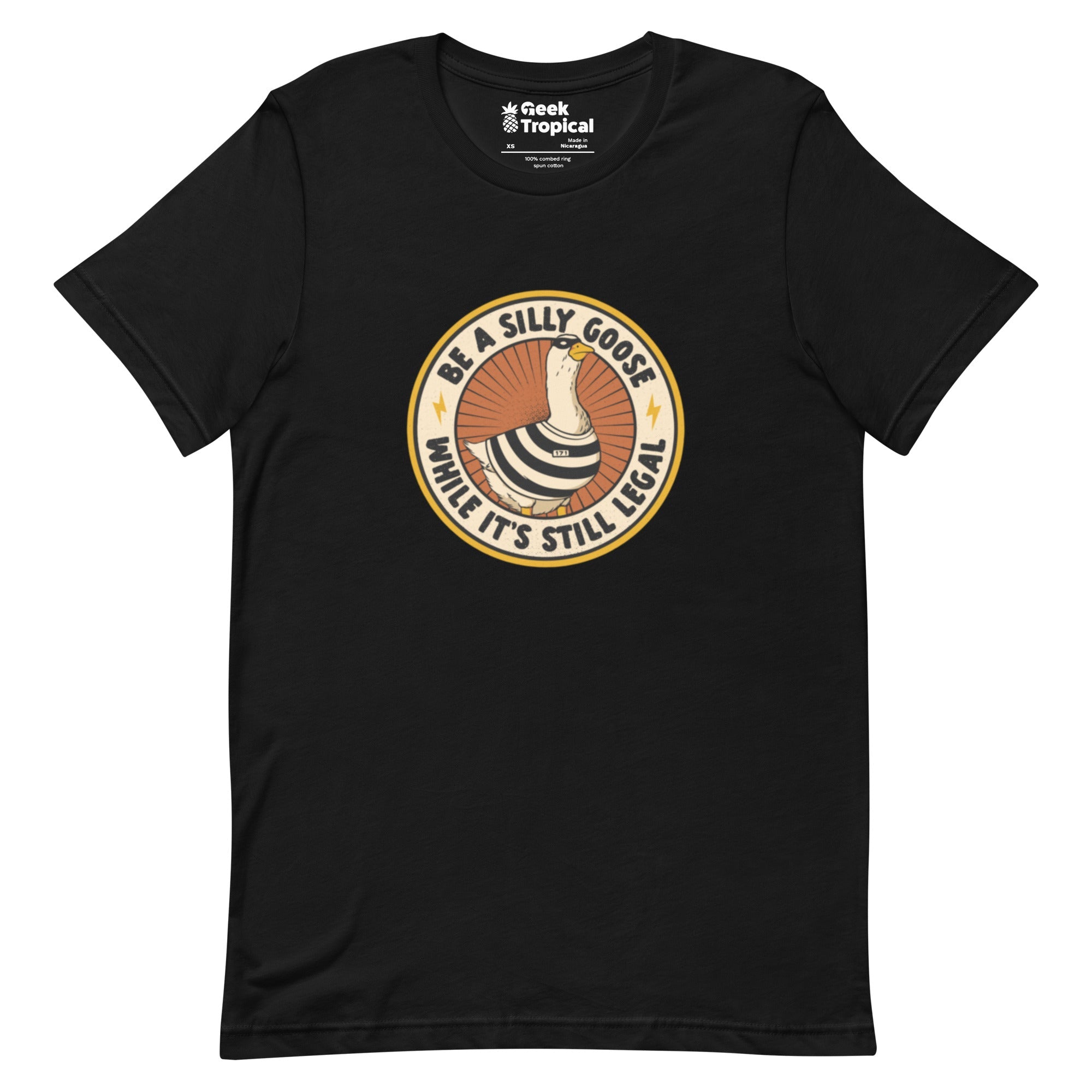 Be A Silly Goose While Legal T-Shirt Geek Nerd Animal Patterns Design by Tobe Fonseca FLOW DESC WRITING
