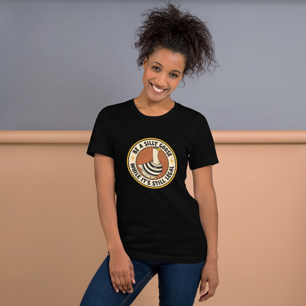 Be A Silly Goose While Legal T-Shirt Geek Nerd Animal Patterns Design by Tobe Fonseca FLOW DESC WRITING