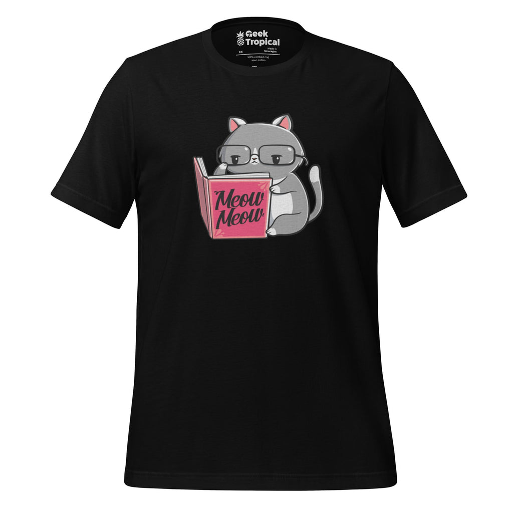Books For Cats T-Shirt Geek Nerd Animal Patterns Book Prints Design by Tobe Fonseca