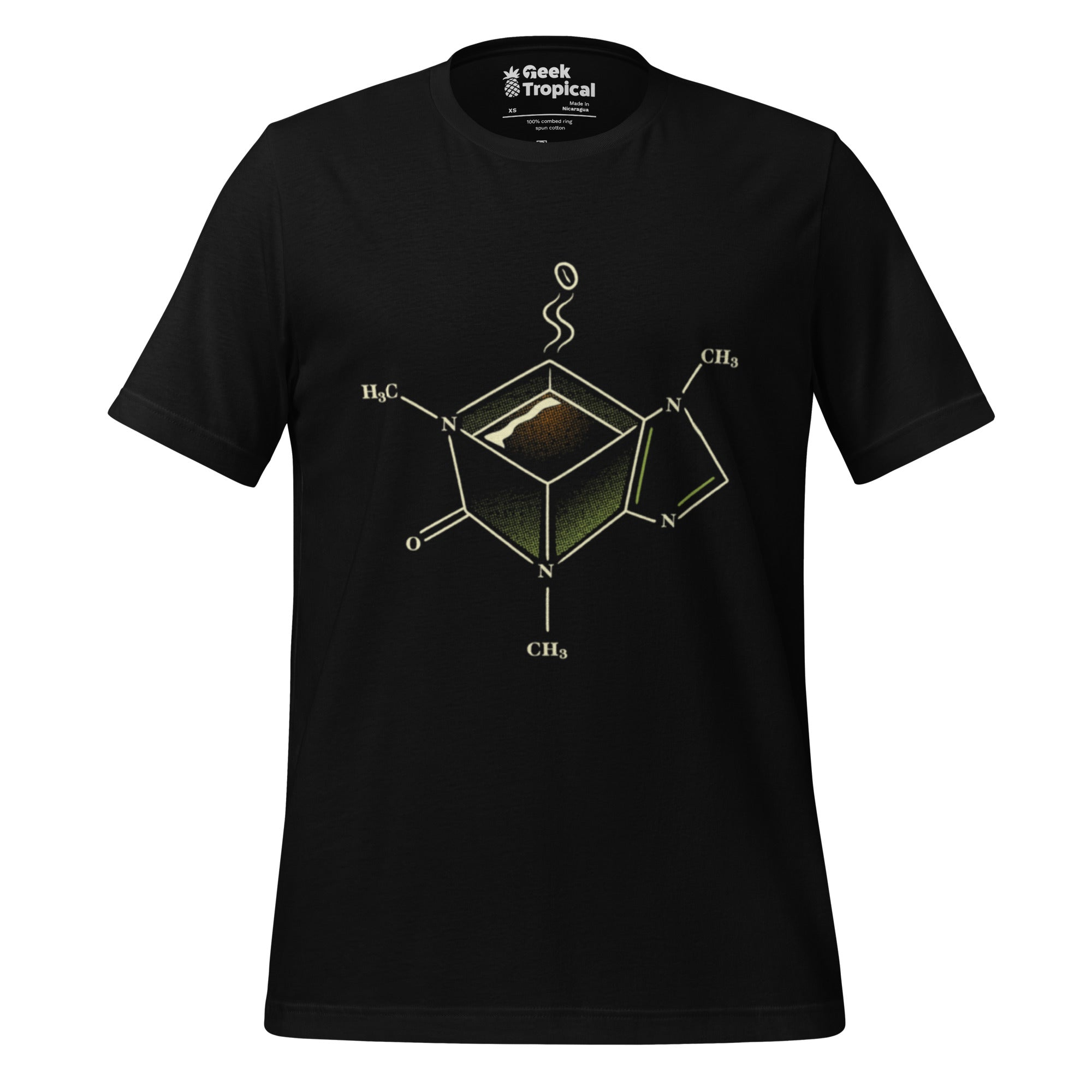 Caffeine Molecule Coffe Mug T-Shirt Geek Nerd Design by Tobe Fonseca FLOW DESC WRITING science print