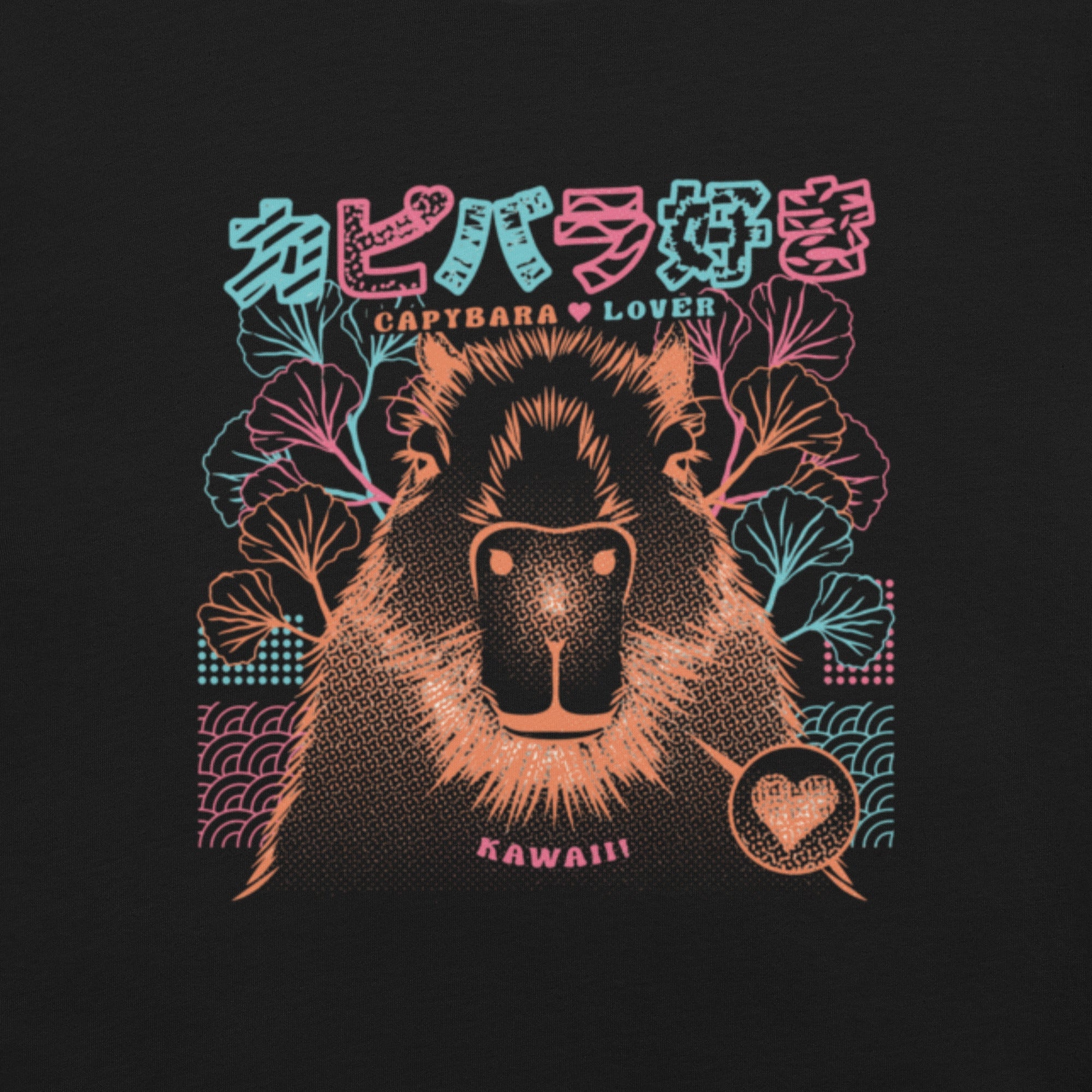 Capybara Neon Ramen T-Shirt Geek Nerd Animal Patterns Anime Design by Tobe Fonseca