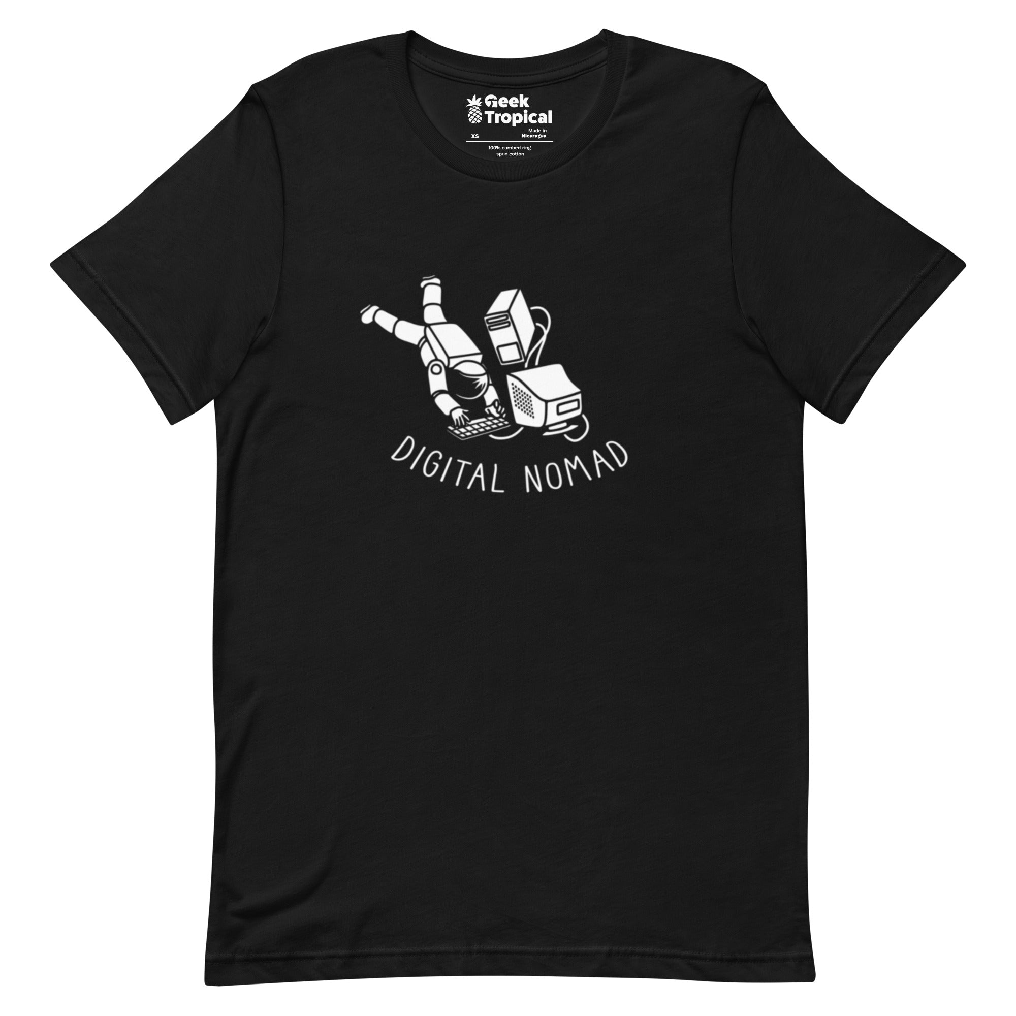 Digital Nomad Astronaut T-Shirt Geek Nerd computer print Design by Tobe Fonseca FLOW DESC WRITING