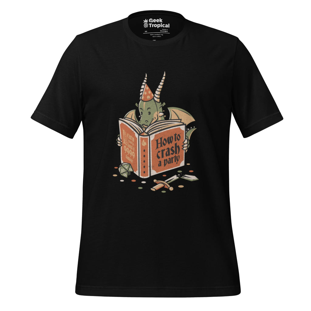 Dragon Party Crashing T-Shirt Geek Nerd Design by Tobe Fonseca dnd & rpg print Fantasy Prints