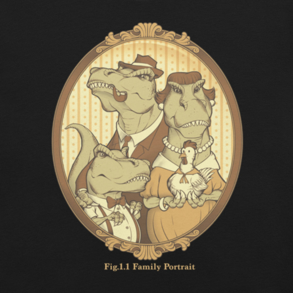 T - rex Family Portrait T-Shirt Geek Nerd