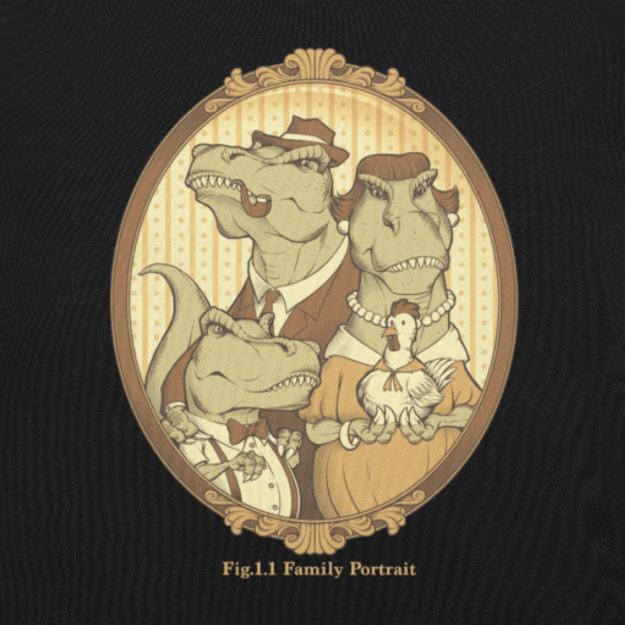 T - rex Family Portrait T-Shirt Geek Nerd