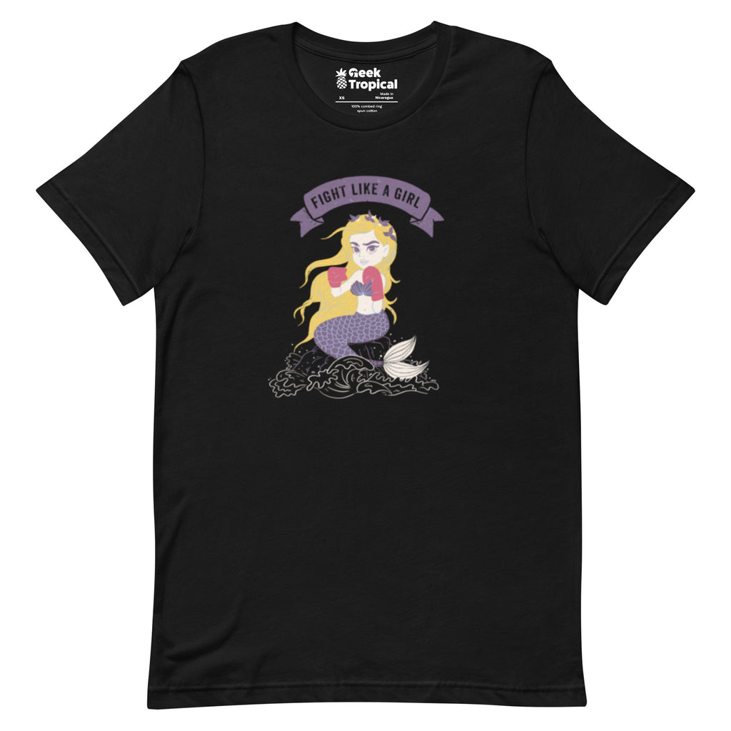 Fight Like A Girl T-Shirt Geek Nerd