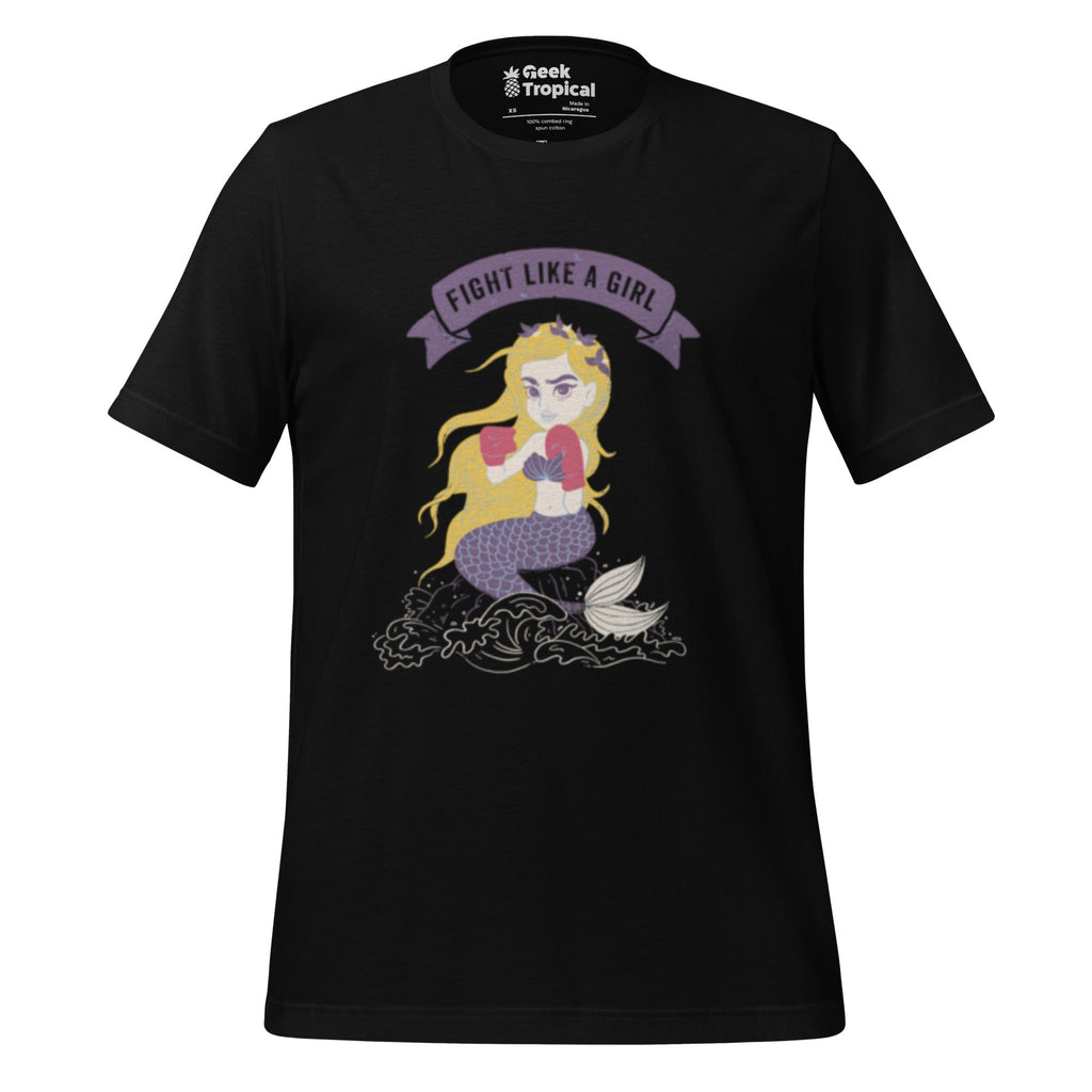 Fight Like A Girl T-Shirt Geek Nerd