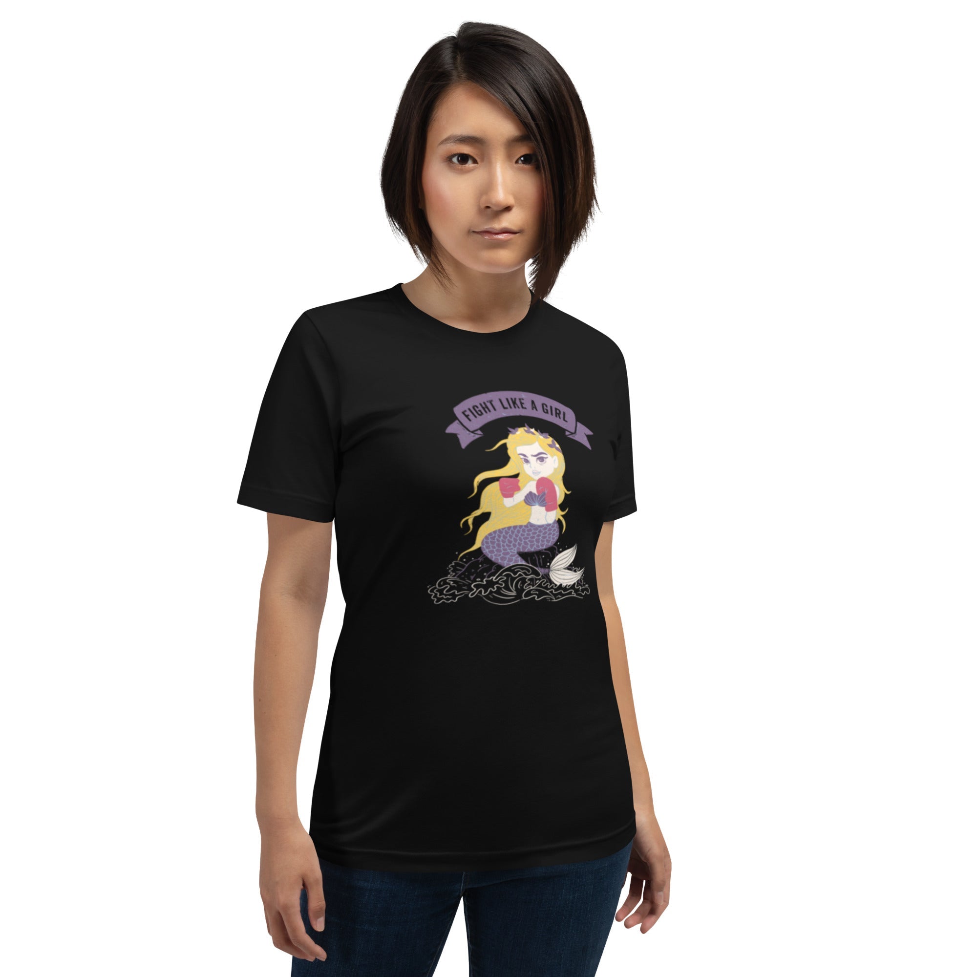 Fight Like A Girl T-Shirt Geek Nerd