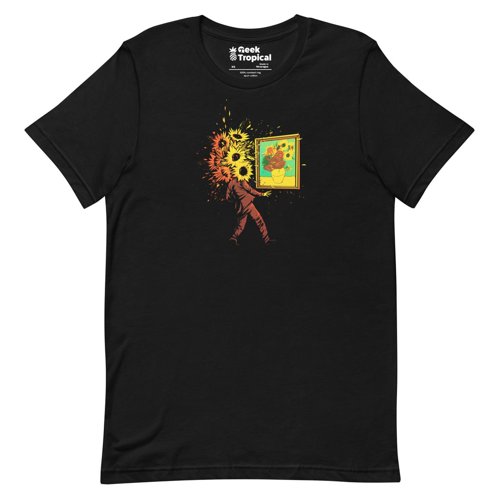 Van Gogh's Sunflowers T-Shirt Geek Nerd Advertise to Meta Botany Print Design by Tobe Fonseca