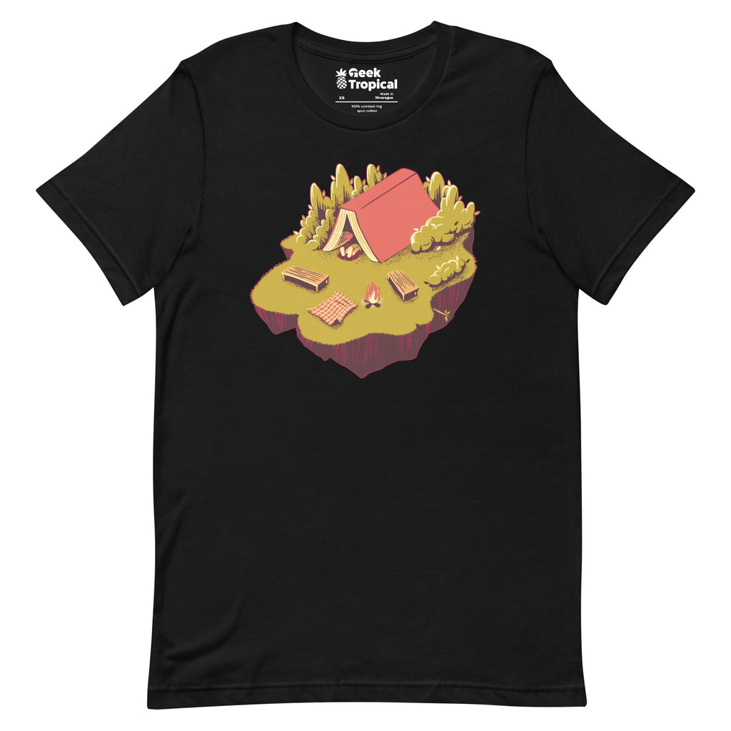 The Best Vacation Reading Book Camping T-Shirt Geek Nerd Advertise to Meta Book Prints Design by Tobe Fonseca