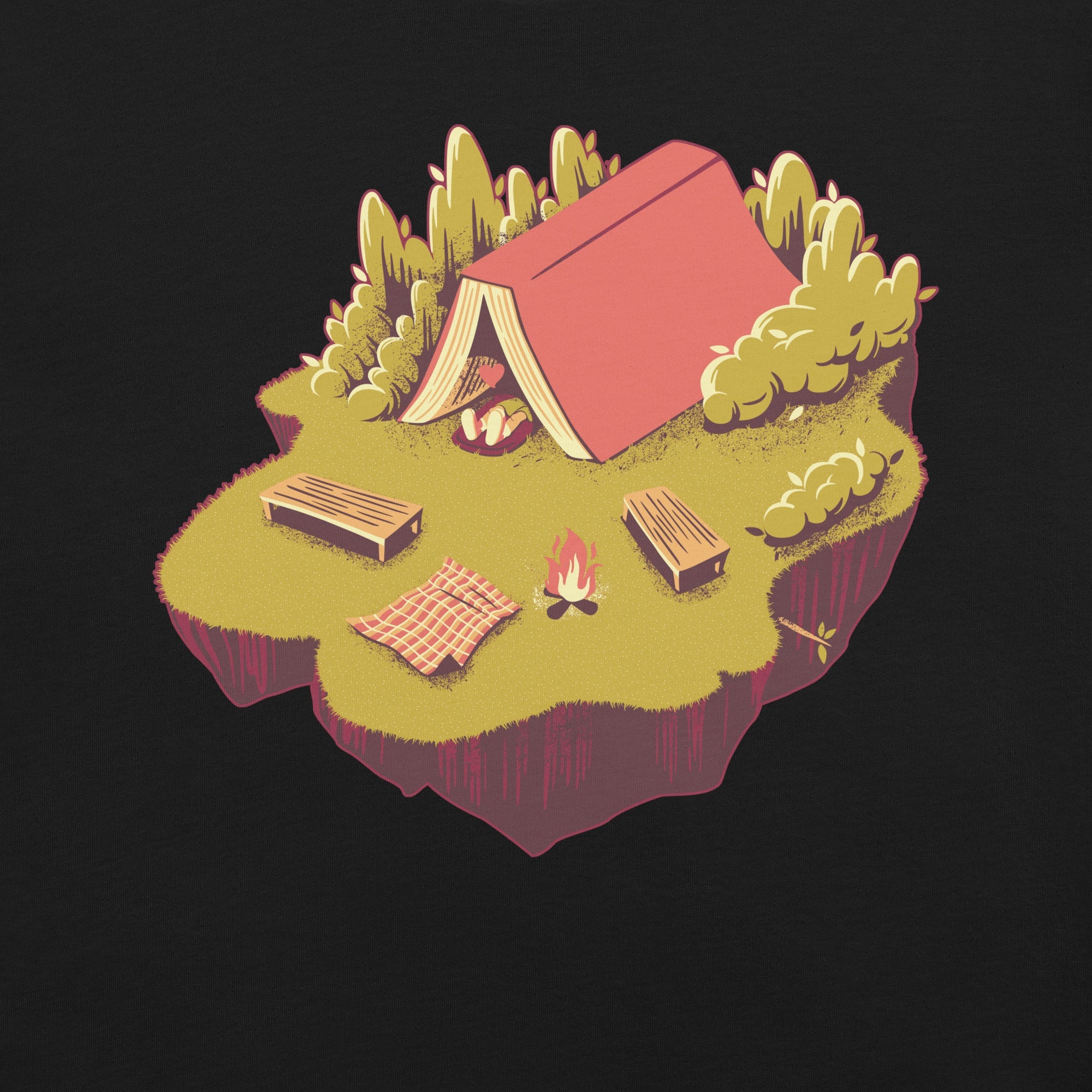 The Best Vacation Reading Book Camping T-Shirt Geek Nerd Advertise to Meta Book Prints Design by Tobe Fonseca
