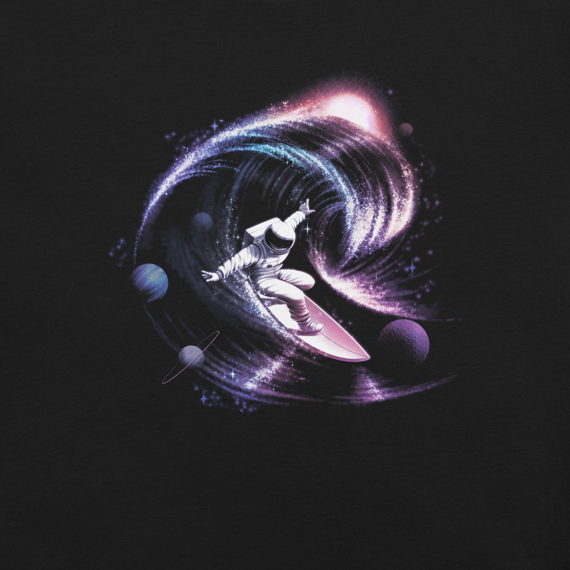 Surfing The Universe Gravity T-Shirt Geek Nerd Advertise to Meta Design by Tobe Fonseca FLOW DESC WRITING