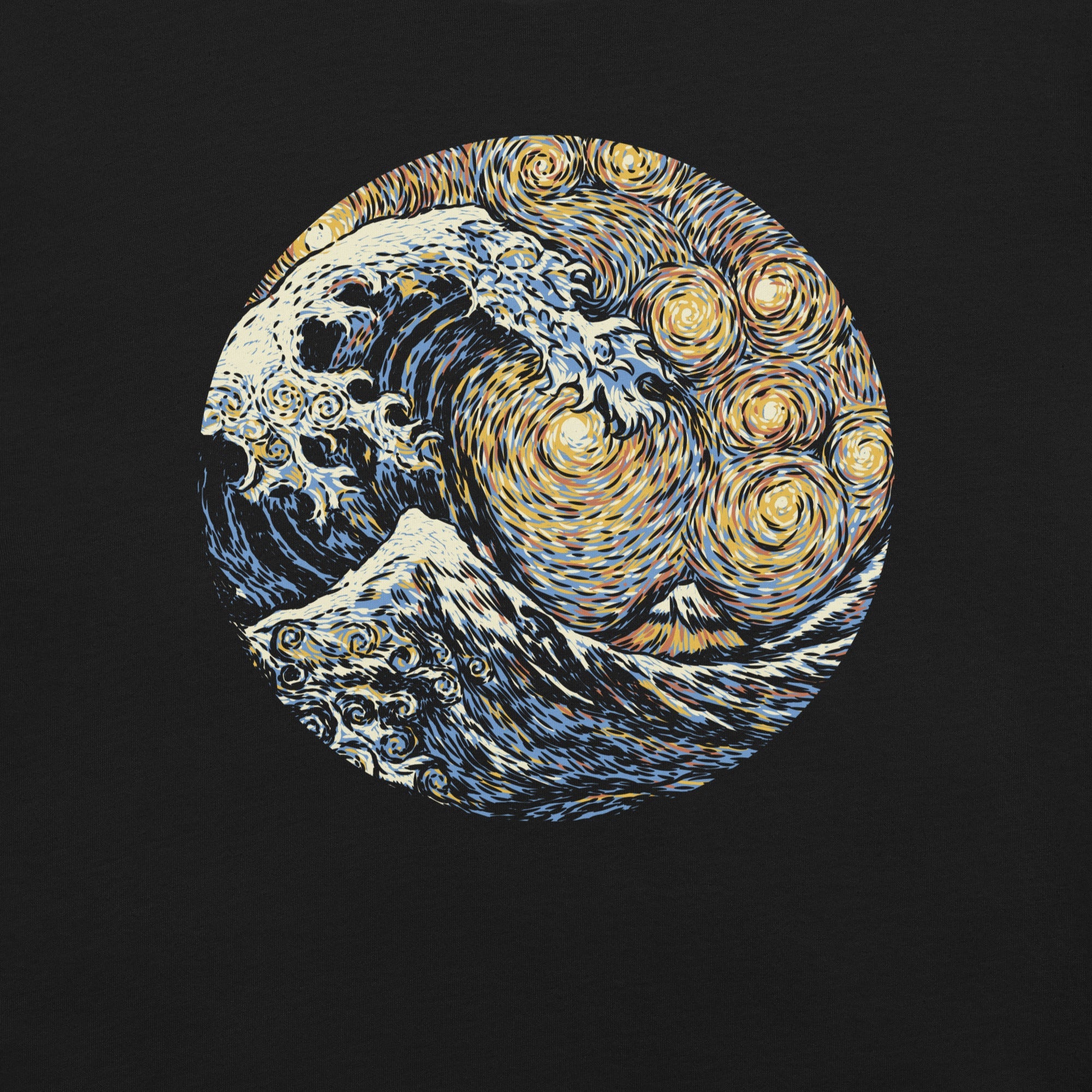 Kanagawa Wave The Starry Night T-Shirt Geek Nerd Advertise to Meta Design by Tobe Fonseca FLOW DESC WRITING