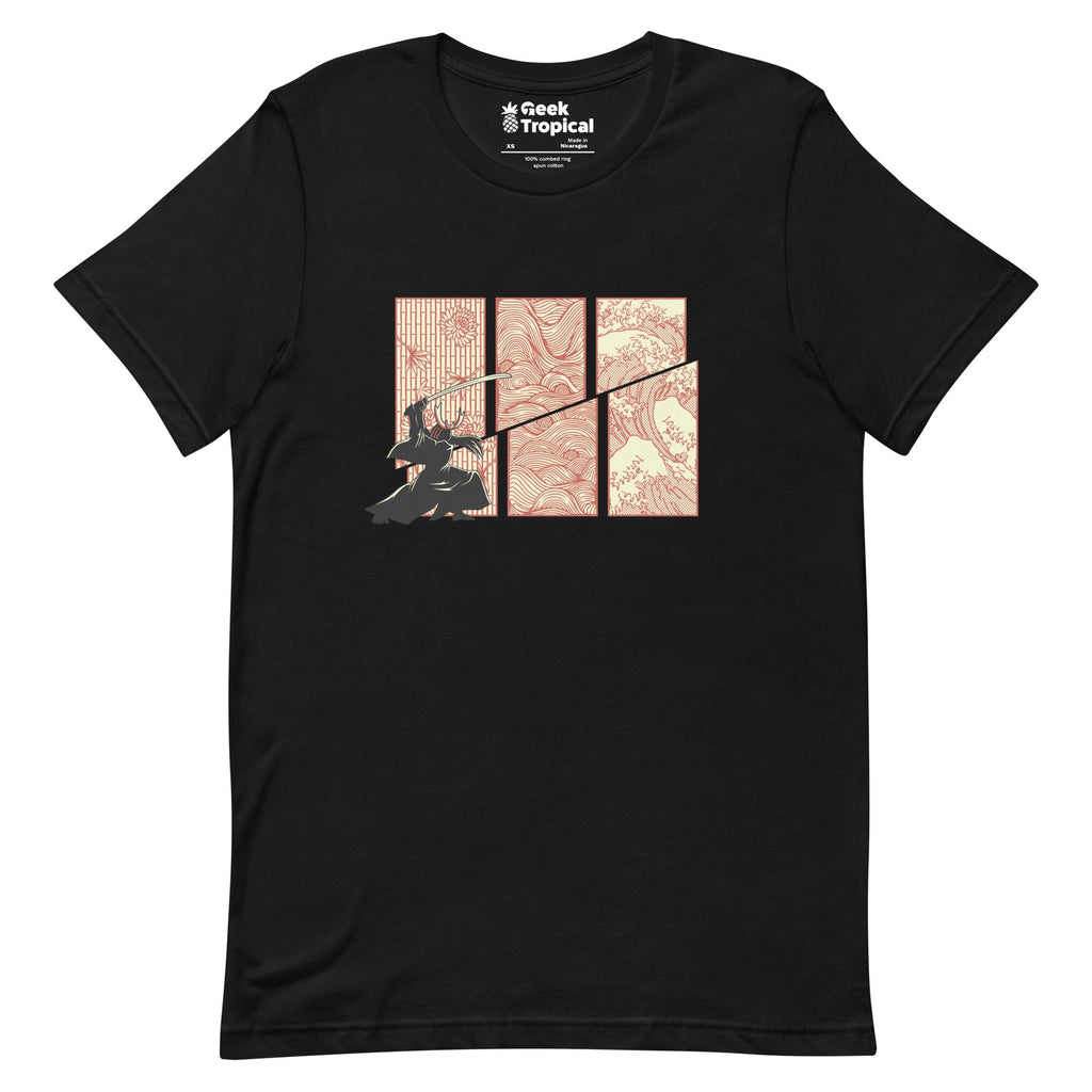 Japanese Samurai Kanagawa Wave T-Shirt Geek Nerd Advertise to Meta Anime Design by Tobe Fonseca