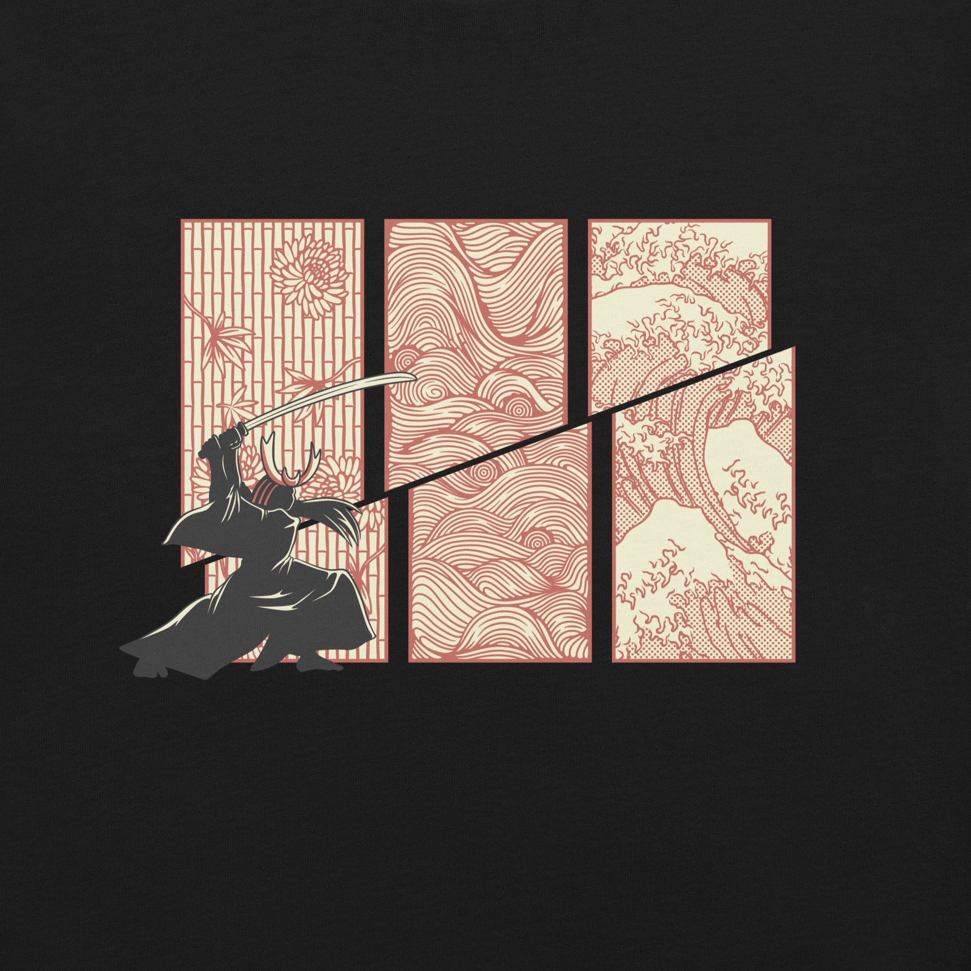 Japanese Samurai Kanagawa Wave T-Shirt Geek Nerd Advertise to Meta Anime Design by Tobe Fonseca