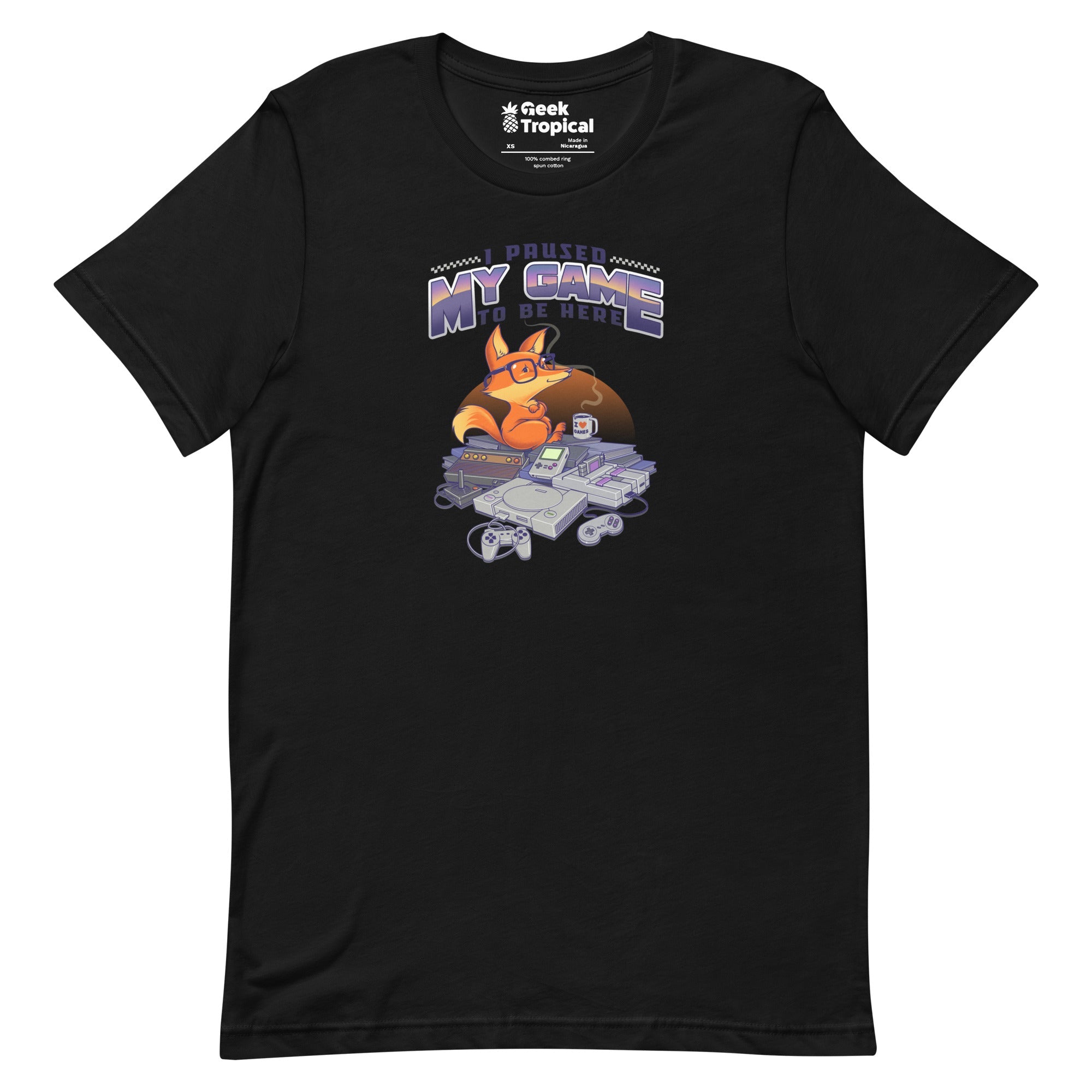 I Paused My Game To Be Here T-Shirt Geek Nerd Advertise to Meta Design by Tobe Fonseca FLOW DESC WRITING