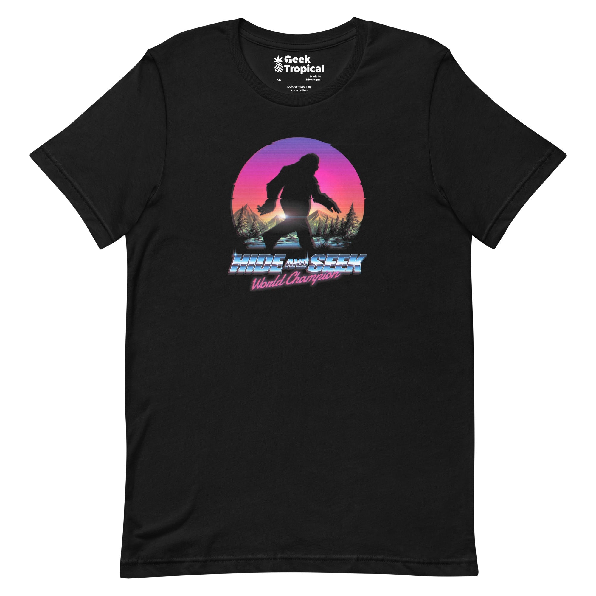 Hide And Seek World Champion Shirt Bigfoot is Real T-Shirt Geek Nerd Advertise to Meta Botany Print Design by Tobe Fonseca