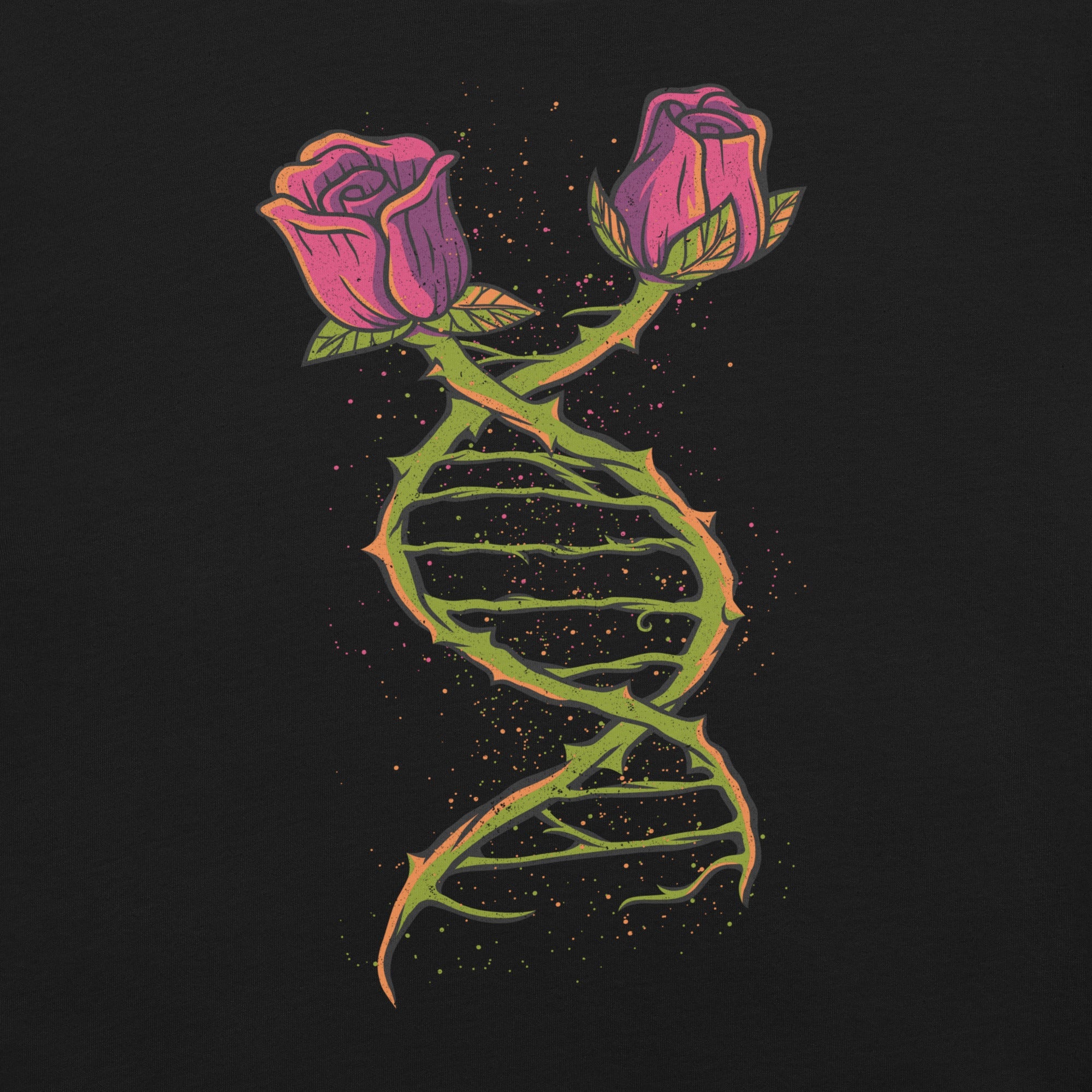 Flower DNA T-Shirt Geek Nerd Advertise to Meta Botany Print Design by Tobe Fonseca