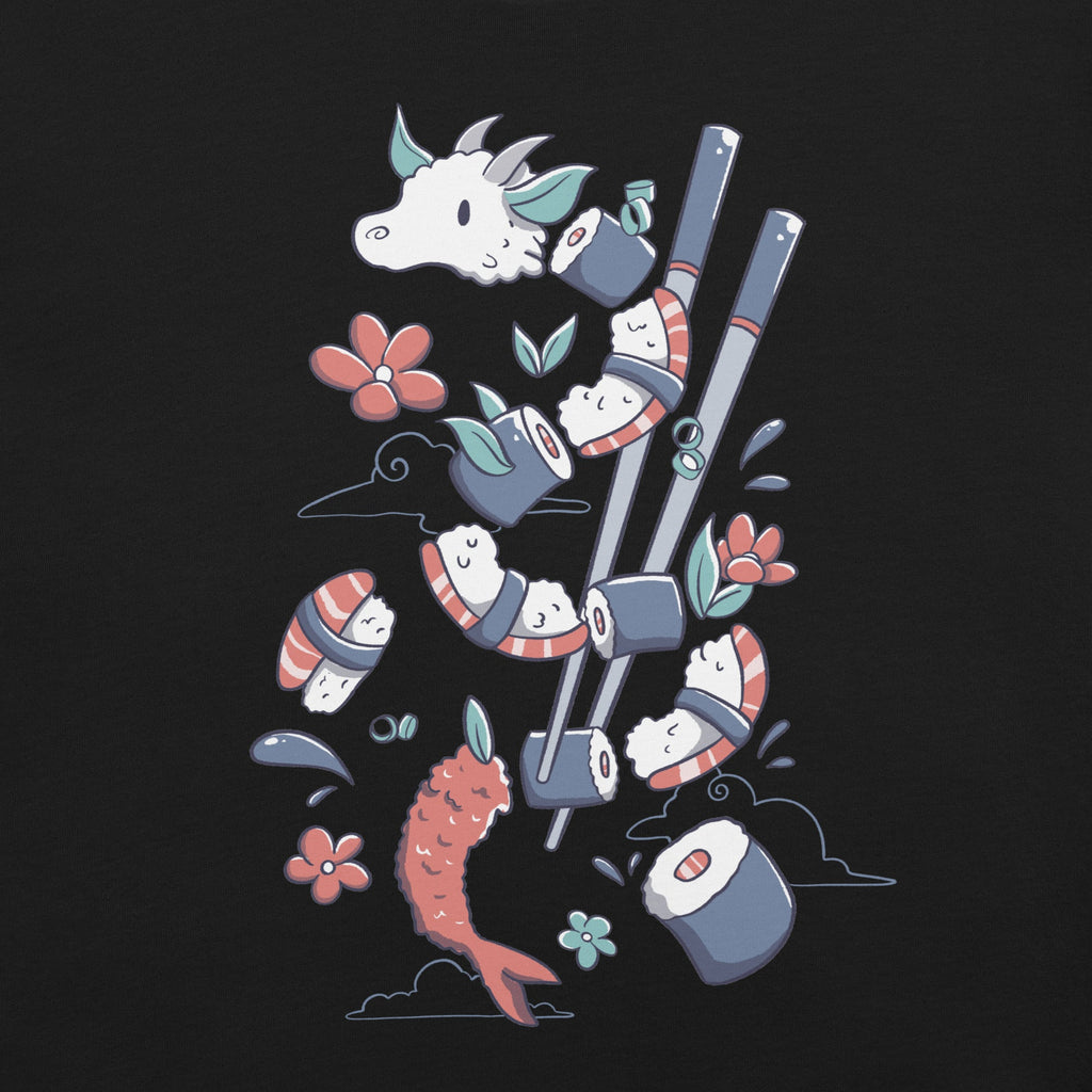 Dragonmaki Funny Sushi T-Shirt Geek Nerd Advertise to Meta Design by Tobe Fonseca Fantasy Prints