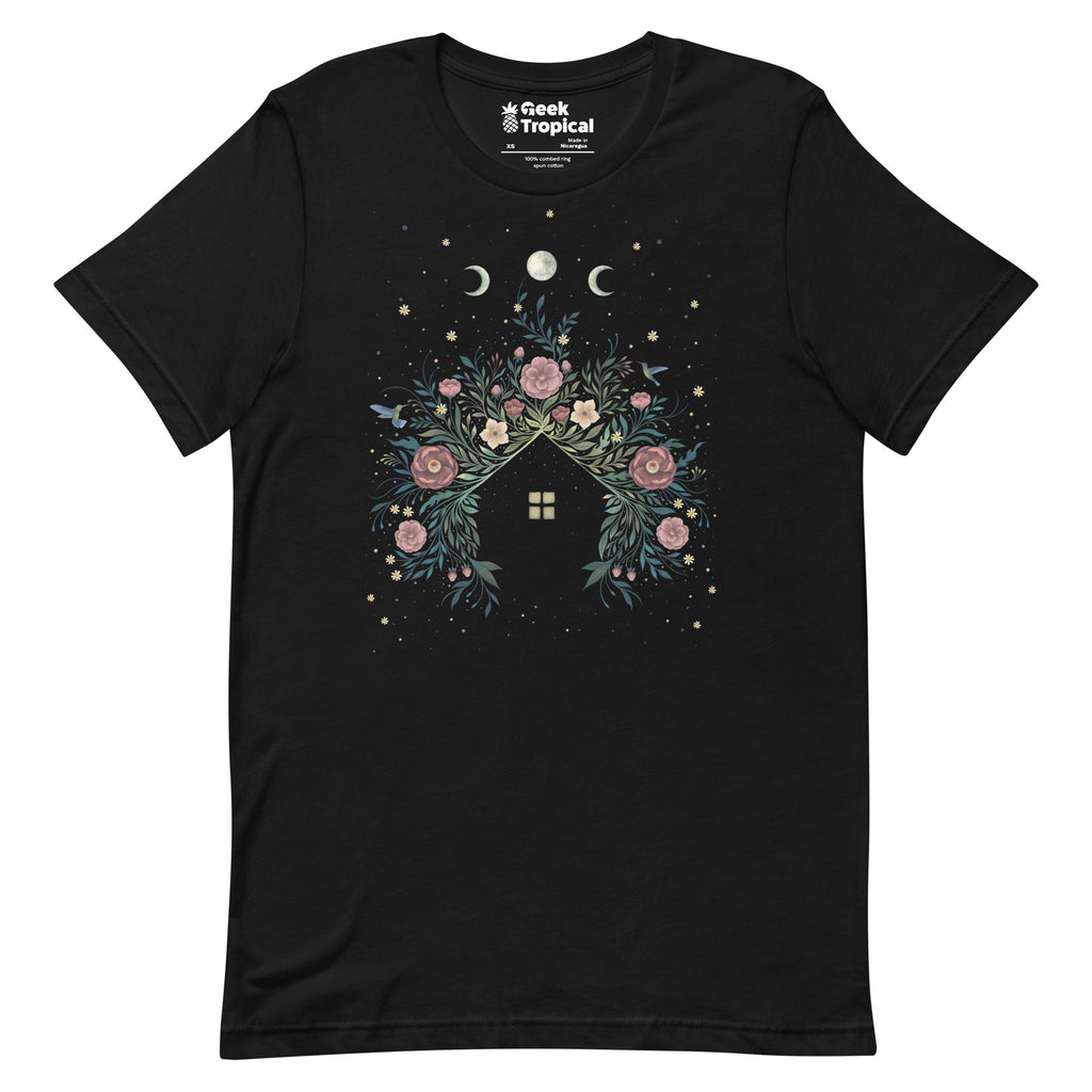 Blossom House T-Shirt Geek Nerd Advertise to Meta Botany Print Design by Episodic Drawing