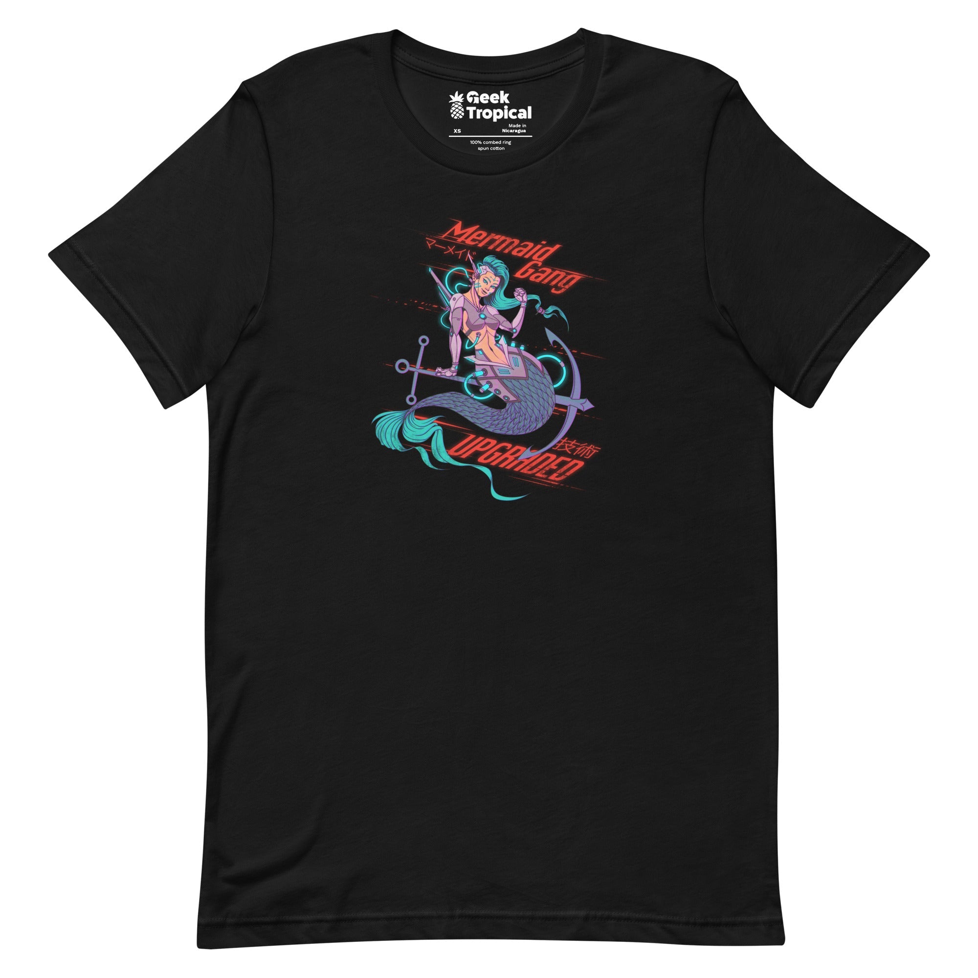 Cyberpunk Mermaid T-Shirt Geek Nerd Advertise to Meta computer print Design by Tobe Fonseca