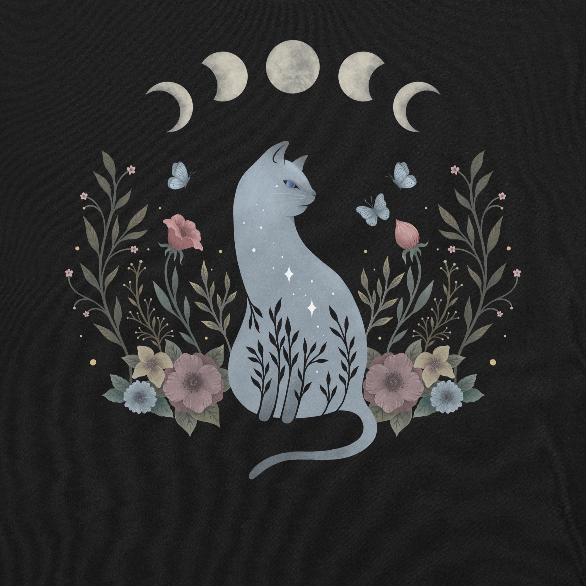 Cat On The Hill T-Shirt Geek Nerd Advertise to Meta Animal Patterns Design by Episodic Drawing