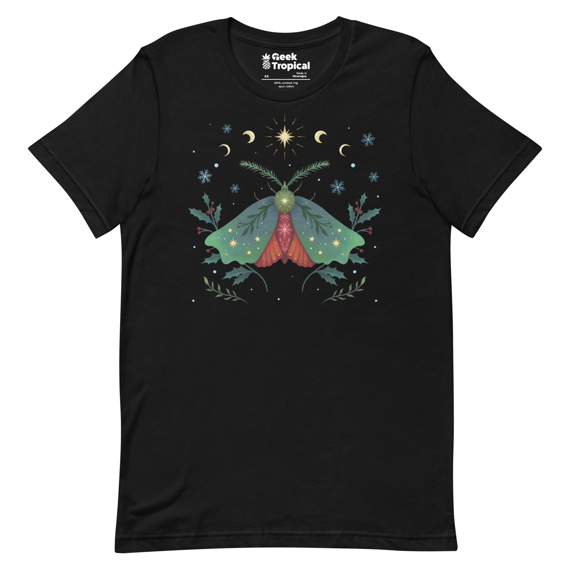Christmas Moth T-Shirt Geek Nerd Advertise to Meta Animal Patterns Christmas Print