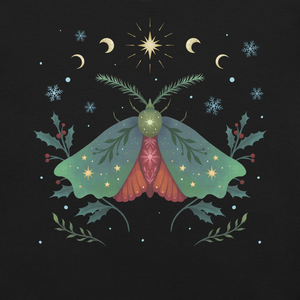 Christmas Moth T-Shirt Geek Nerd Advertise to Meta Animal Patterns Christmas Print