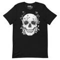 Floral Skull T-Shirt Geek Nerd Advertise to Meta Botany Print Design by Episodic Drawing