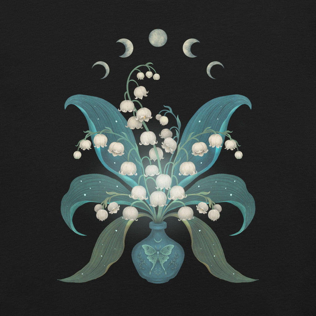 Lily Of The Valley T-Shirt Geek Nerd Advertise to Meta Botany Print Design by Episodic Drawing